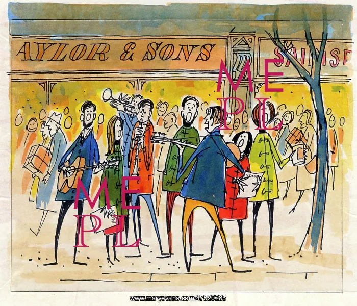 : Singing Carols in the street : Singing Carols in the street