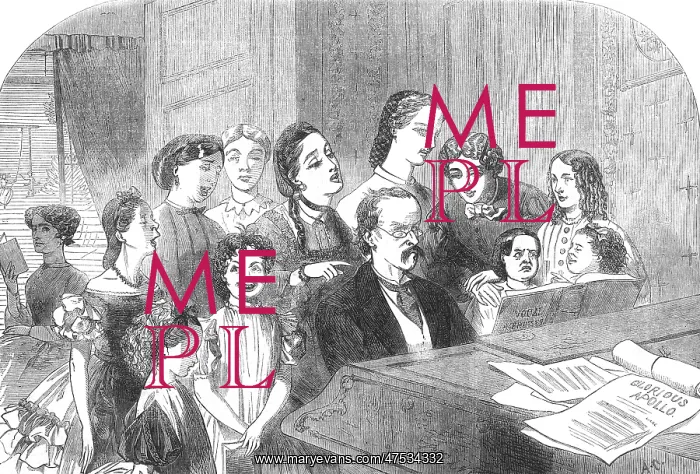 : A singing lesson at Minerva House, 1863 : A singing lesson at Minerva House, 1863
