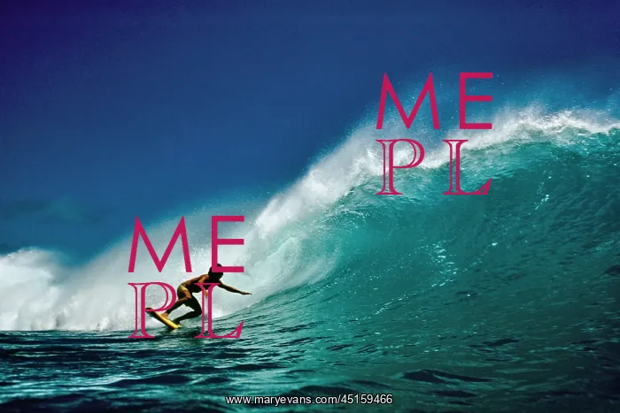 : Single Anonymous Man Surfer on China Wall : Single Anonymous Man Surfer on China Wall
