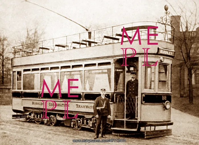  : Single deck tram, Burnley, early 1900s