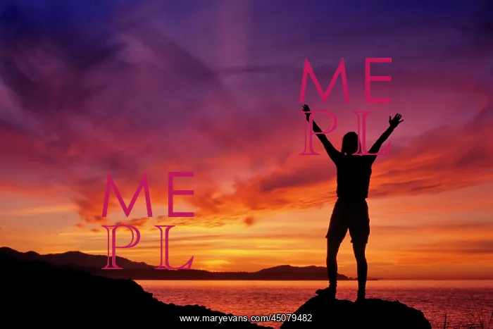  : Single Liberated Anonymous Silhouetted Woman Standing