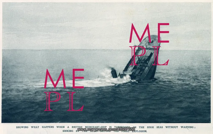 : Sinking British Merchant Ship 1916 : Sinking British Merchant Ship 1916