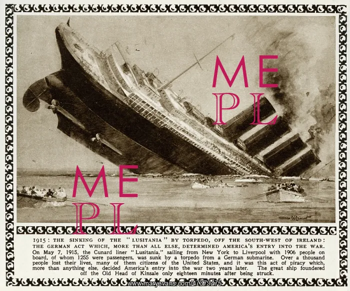 : Sinking of the Lusitania : Sinking of the Lusitania