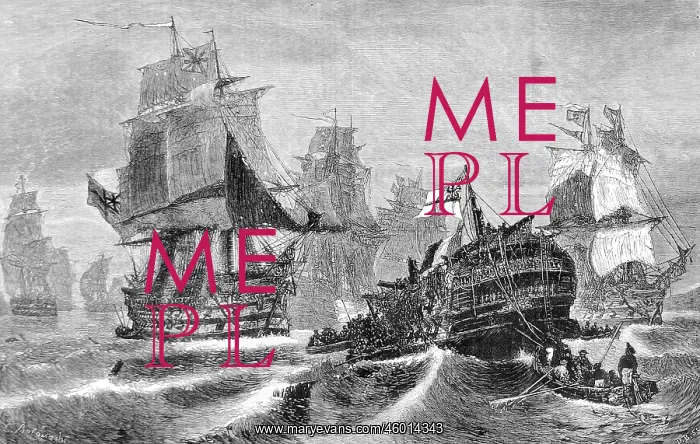 : Sinking of the Redoubtable after the Battle of Trafalgar : Sinking of the Redoubtable after the Battle of Trafalgar