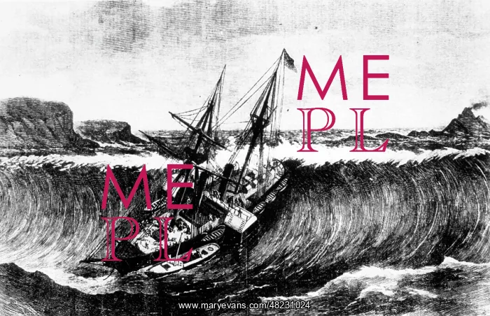 : Sinking of a ship by a tsunami in 1867 : Sinking of a ship by a tsunami in 1867