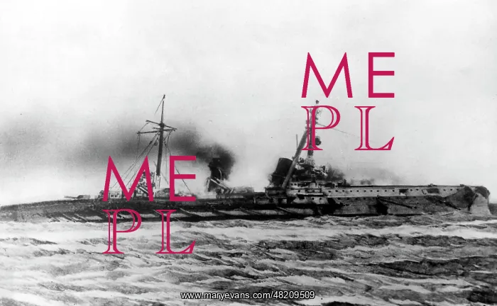 : Sinking SMS Bluecher, 1915 : Sinking SMS Bluecher, 1915