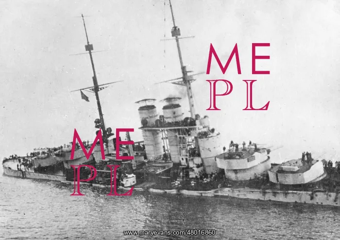 : Sinking of SMS Szent Istvan, Austrian battleship, WW1 : Sinking of SMS Szent Istvan, Austrian battleship, WW1