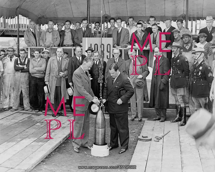  : Sinking of the time capsule on the grounds of the World Ex