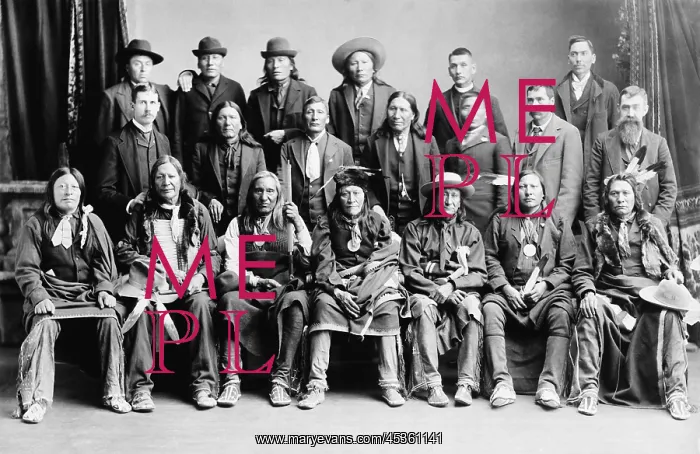 : Sioux delegation in Washington, D.C. photographed : Sioux delegation in Washington, D.C. photographed