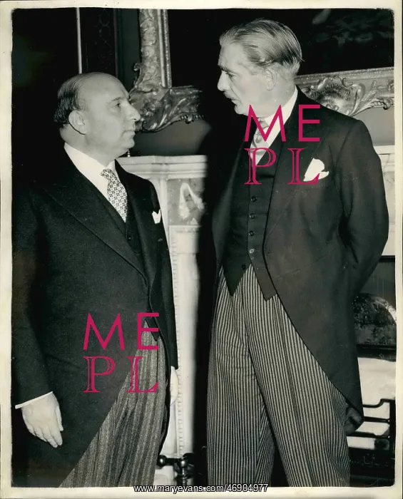 : Sir Anthony Eden and Signor Scelba, Italian PM : Sir Anthony Eden and Signor Scelba, Italian PM