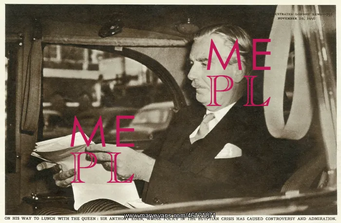 : Sir Anthony Eden on his way to lunch with the Queen
