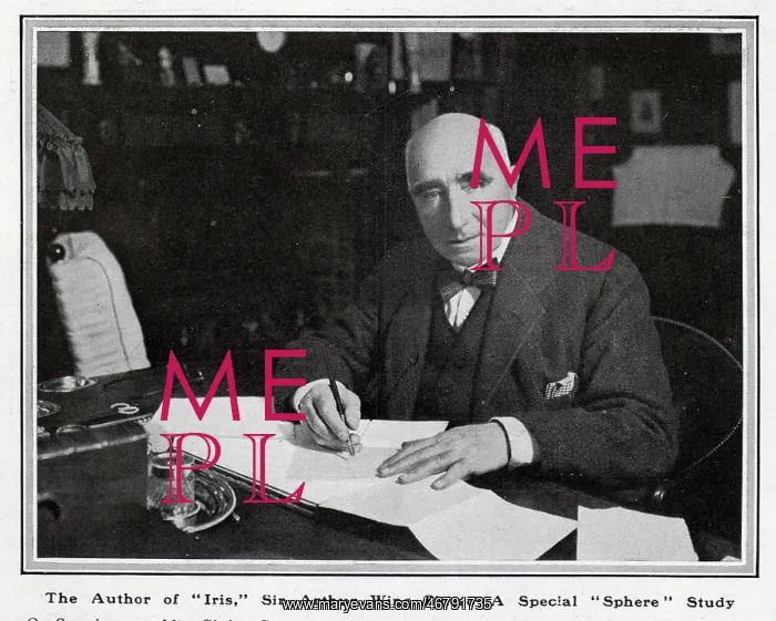 : Sir Arthur Wing Pinero in his study : Sir Arthur Wing Pinero in his study