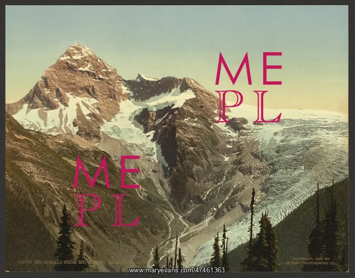 : Sir Donald from Mt. Abbott, Selkirk Mountains : Sir Donald from Mt. Abbott, Selkirk Mountains