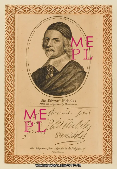 : SIR EDWARD NICHOLAS : SIR EDWARD NICHOLAS