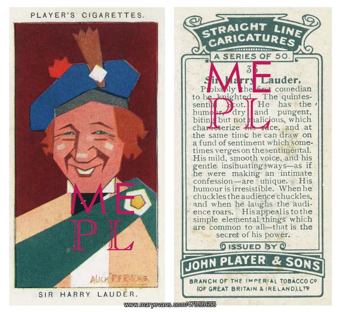 : Sir Harry Lauder - Scottish entertainer : Sir Harry Lauder - Scottish entertainer