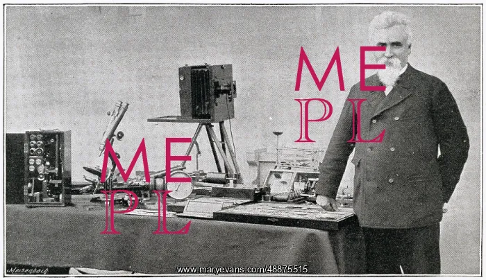 : Sir Hiram Maxim in his laboratory : Sir Hiram Maxim in his laboratory