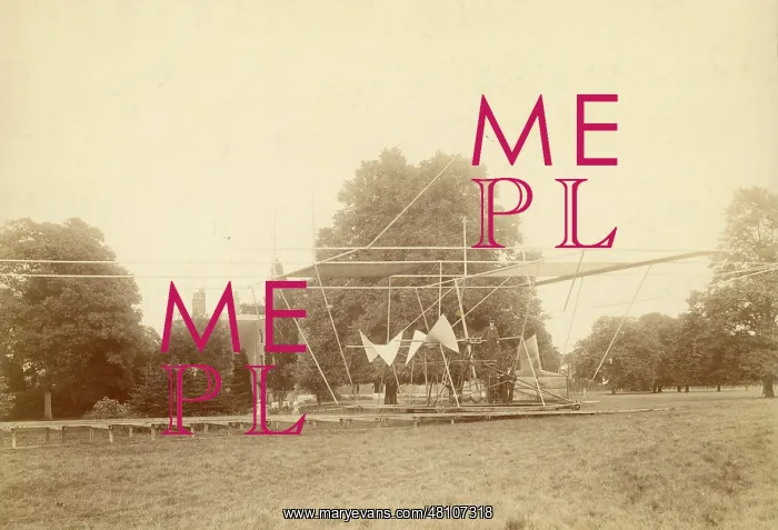 : Sir Hiram Maxim steam-driven aeroplane, Baldwyn's Park : Sir Hiram Maxim steam-driven aeroplane, Baldwyn's Park