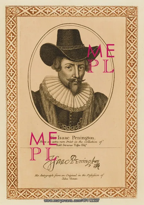 : SIR ISAAC PENINGTON : SIR ISAAC PENINGTON