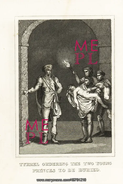 : Sir James Tyrrell disposing of the princes corpses : Sir James Tyrrell disposing of the princes corpses