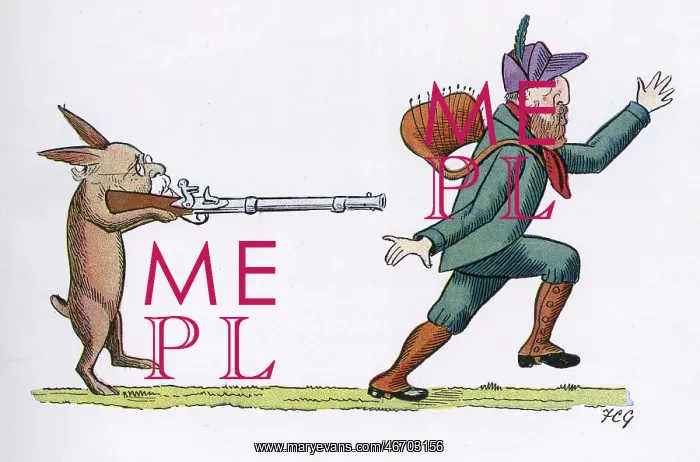 : Sir John Eldon Gorst aims gun at 8th Duke of Devonshire : Sir John Eldon Gorst aims gun at 8th Duke of Devonshire
