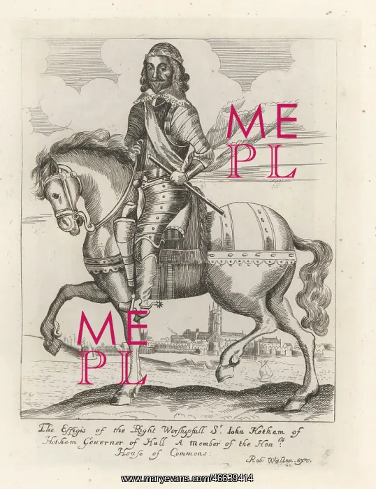 : Sir John Hotham, Governor of Hull, on horseback : Sir John Hotham, Governor of Hull, on horseback