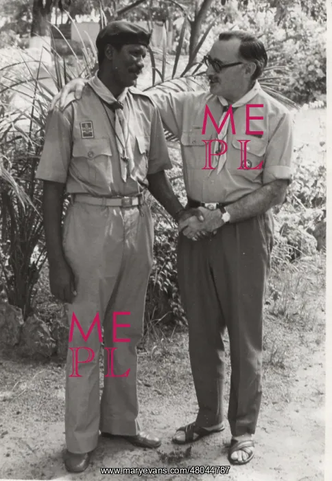 : Sir Marc Noble and scouting leader, Gambia, West Africa : Sir Marc Noble and scouting leader, Gambia, West Africa