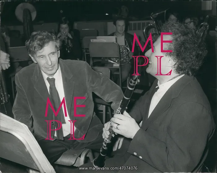 : Sir Michael Tippett, composer, Colin Davis, conductor : Sir Michael Tippett, composer, Colin Davis, conductor