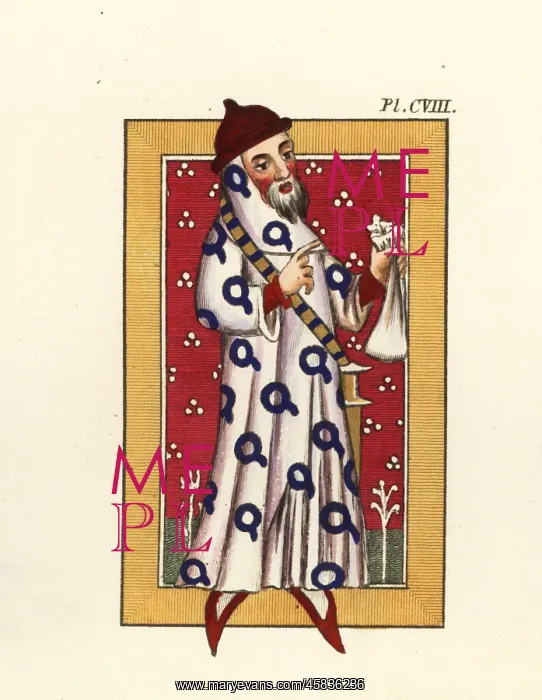 : Sir Neil Loring in robe decorated with garters : Sir Neil Loring in robe decorated with garters