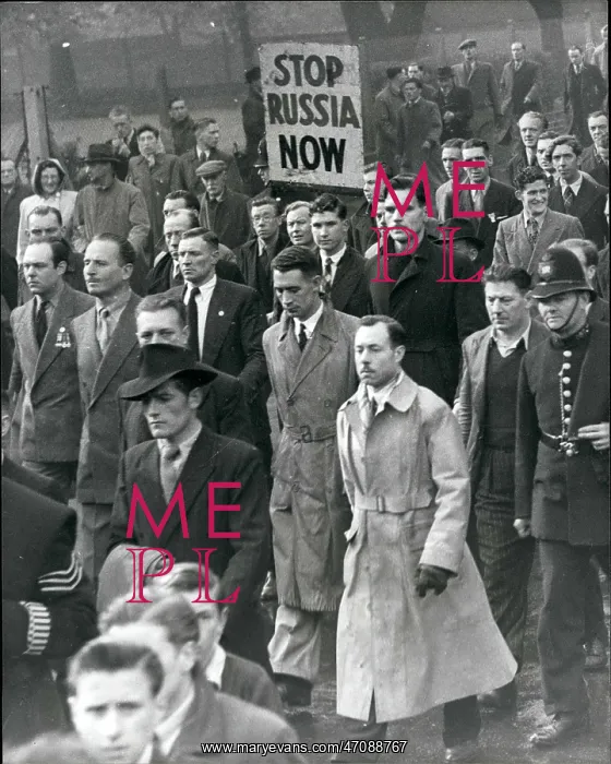 : Sir Oswald Mosley in anti-Russian demonstration, London : Sir Oswald Mosley in anti-Russian demonstration, London