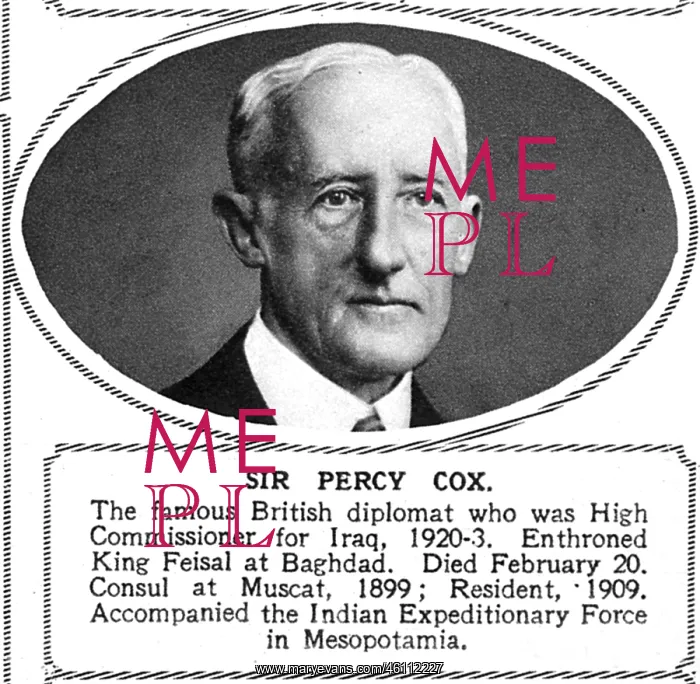 : Sir Percy Cox : Sir Percy Cox