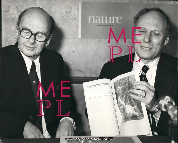 : Sir Peter Scott (left) and Dr. Robert Rines : Sir Peter Scott (left) and Dr. Robert Rines