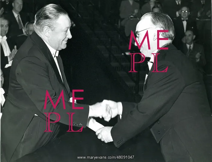 : Sir Roy Dobson, CBE, left, is presented with his certifi : Sir Roy Dobson, CBE, left, is presented with his certifi