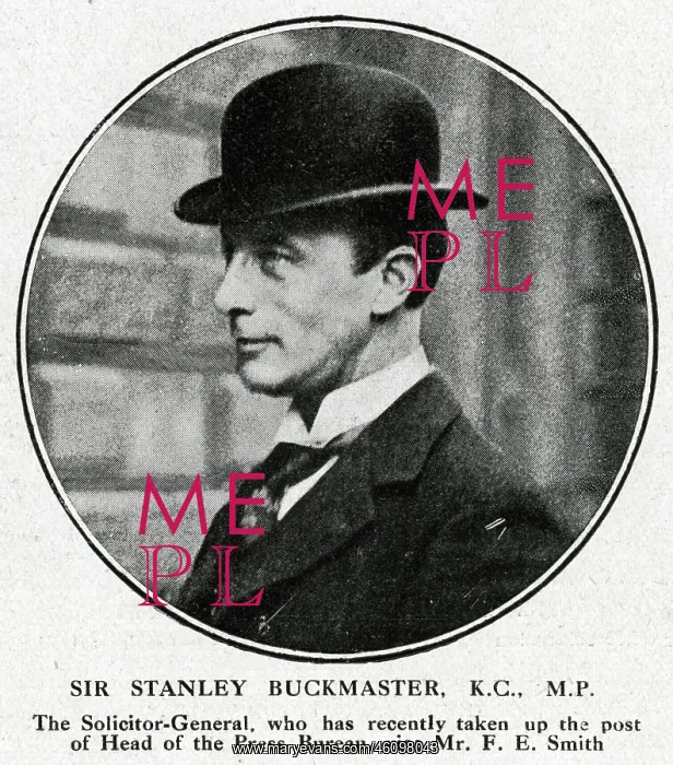 : Sir Stanley Buckmaster, Solicitor-General, WW1 : Sir Stanley Buckmaster, Solicitor-General, WW1