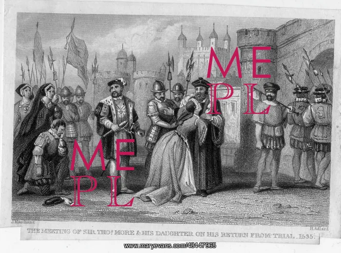 : Sir Thomas More meeting his daughter : Sir Thomas More meeting his daughter