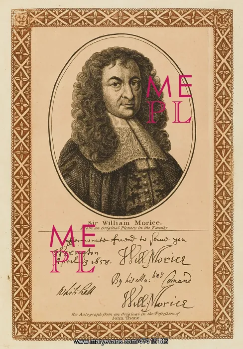 : SIR WILLIAM MORICE : SIR WILLIAM MORICE