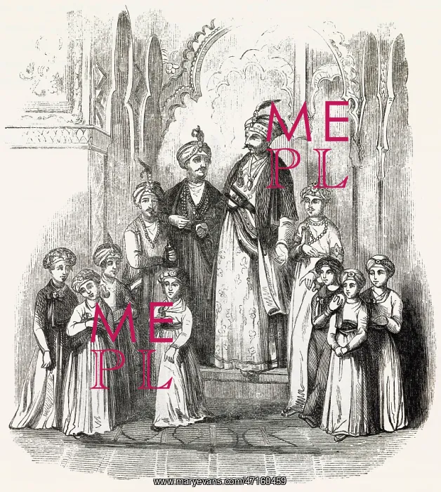 : Siraj-ud-Daula with his ten sons : Siraj-ud-Daula with his ten sons