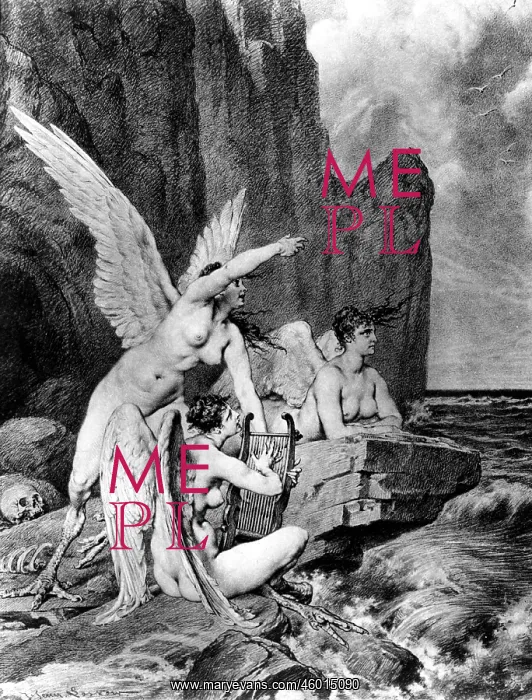 : Sirens, Greek mythical creatures, luring seafarers : Sirens, Greek mythical creatures, luring seafarers