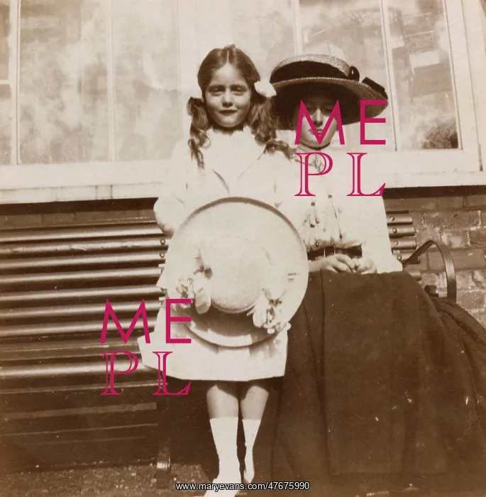 : Two sisters on a garden bench : Two sisters on a garden bench