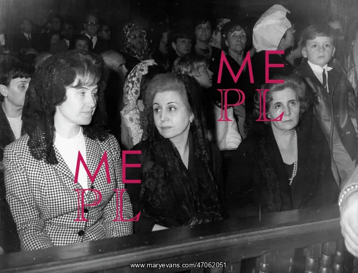 : Three sisters of the late Eva Peron at a mass, Argentina : Three sisters of the late Eva Peron at a mass, Argentina