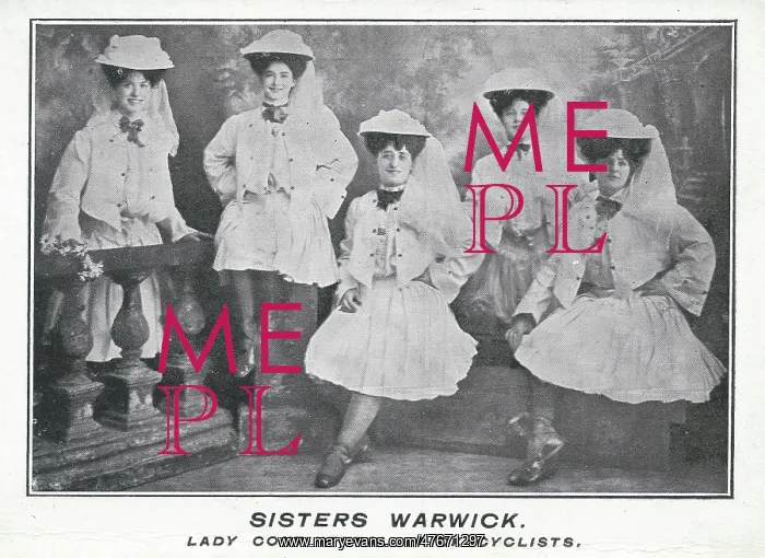 : Sisters Warwick music hall trick cyclists : Sisters Warwick music hall trick cyclists