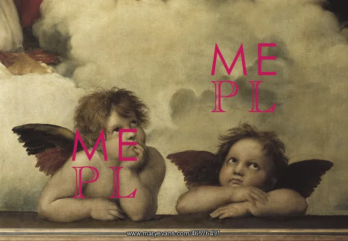 : The Sistine Madonna, Two Cherubs, by Raphael : The Sistine Madonna, Two Cherubs, by Raphael