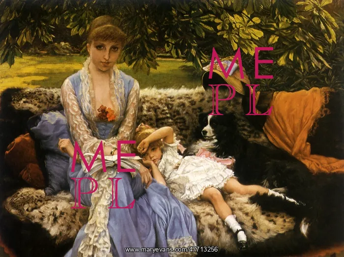 : Sitting Outdoors, by Tissot