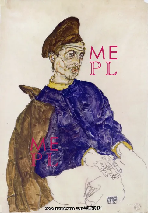 : Sitting Russian prisoner of war. Gouache. By Egon : Sitting Russian prisoner of war. Gouache. By Egon