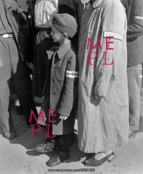 : Six-year-old war orphan with a Buchenwald concentration : Six-year-old war orphan with a Buchenwald concentration