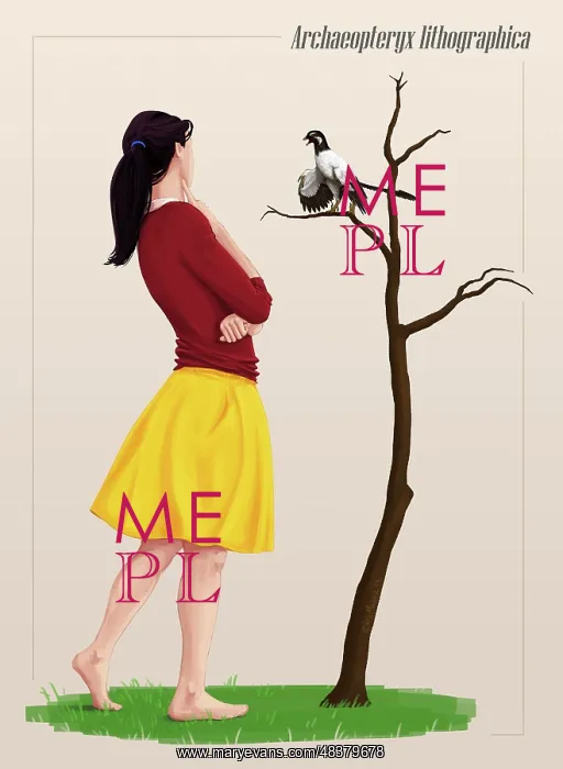 : The size of an Archaeopteryx perched on a tree branch ? : The size of an Archaeopteryx perched on a tree branch ?