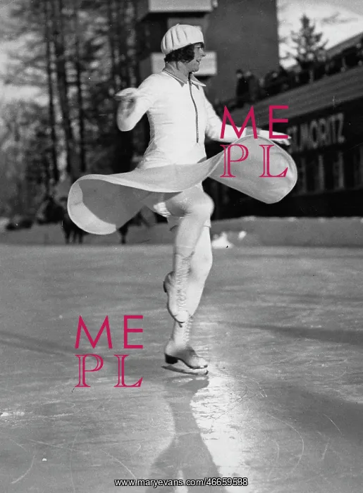 : The skater Hilda Ruckert at training : The skater Hilda Ruckert at training