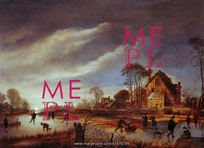 : Skaters in a Moonlit Landscape : Skaters in a Moonlit Landscape