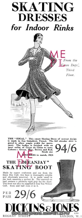  : Skating dress at Dickins and Jones advertisement