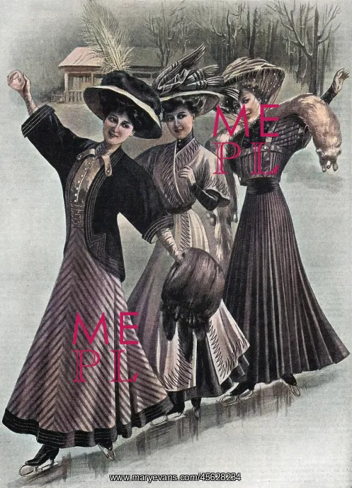 : Skating fashions, 1908 : Skating fashions, 1908