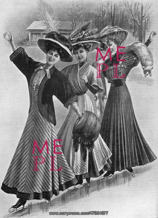 : Skating fashions, 1908 : Skating fashions, 1908